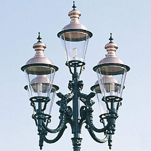 Réverbère TORONTO 4,5m L0405 Réverbère 5 lanternes Lanternes rondes L0405