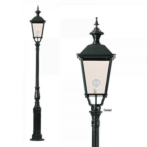 Luminaire DRESDEN 290cm L0802 Lampadaire 1 lanterne Lanterne carrée L0802