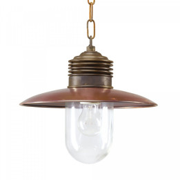 Suspension à chaine en bronze AMPERE htr 30cm diamètre 31cm