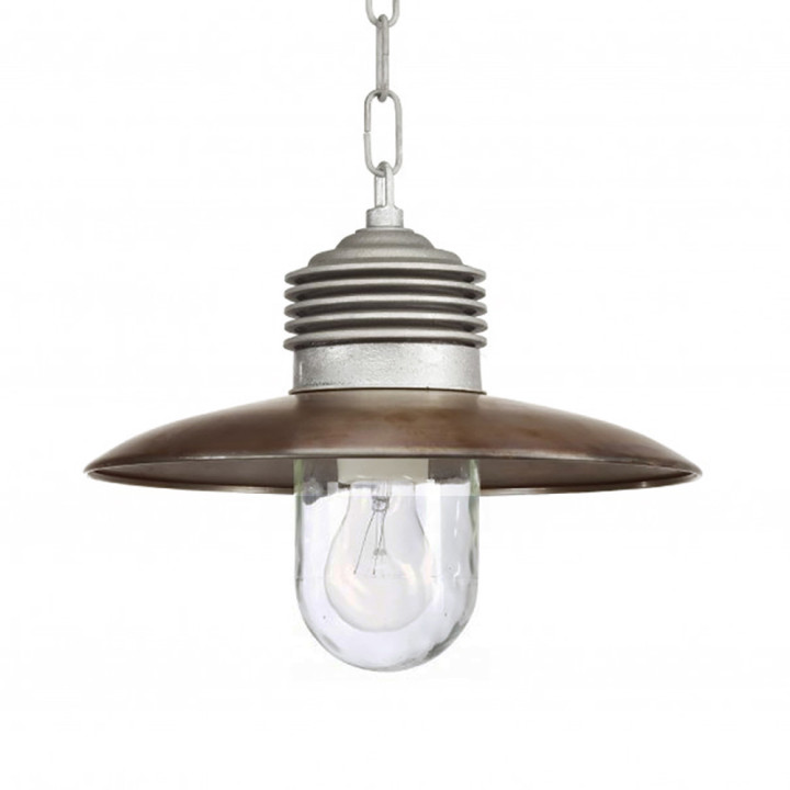 Suspension à chaine alu et couleur AMPERE htr 30cm diamètre 31cm