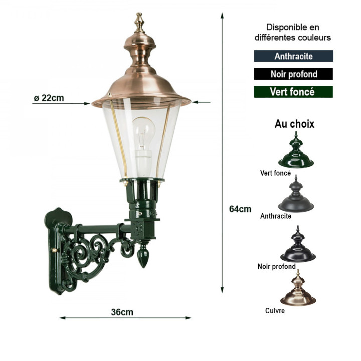 Applique murale DURGERDAM M ronde classique suspendue - 64cm