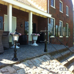 Lampadaire de jardin MEDEMBLIK rond classique sur potelet 90cm