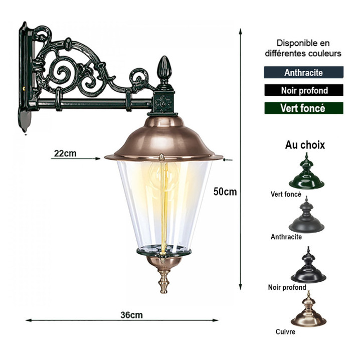 Applique murale DURGERDAM M ronde classique suspendue - 50cm