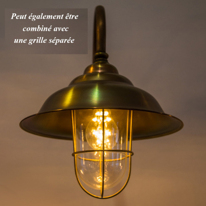 Applique murale SAVOYE LL ronde en bronze et cuivre hauteur 30cm