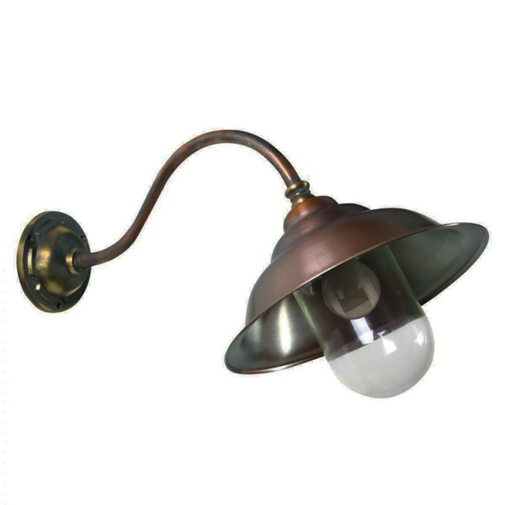 Applique murale SAVOYE LL ronde en bronze et cuivre hauteur 30cm