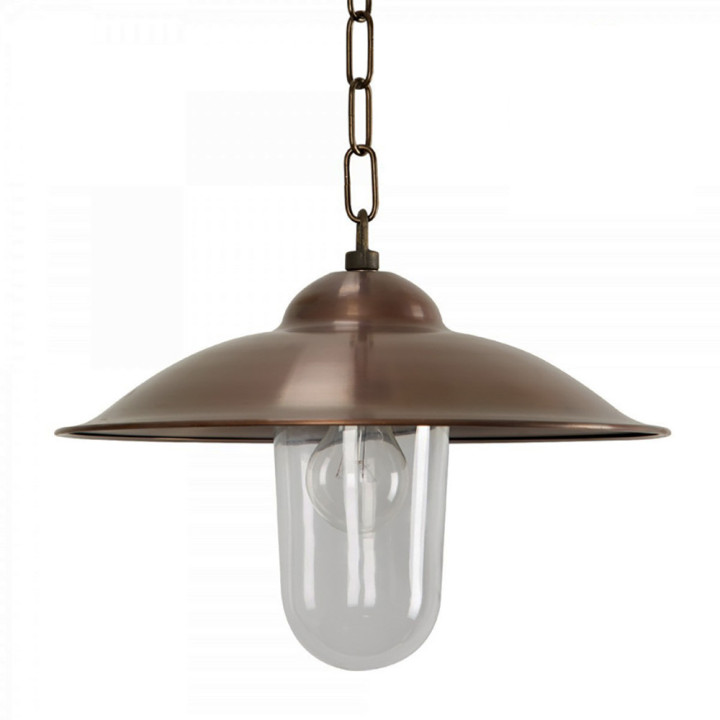 Luminaire à chaine VIENNA en bronze et cuivre diametre 25cm