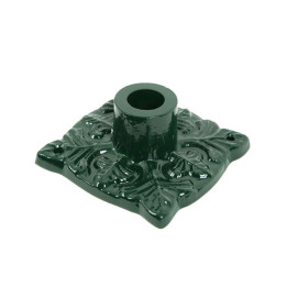 Pied support de lanterne classique en fonte d'aluminium 11x11cm