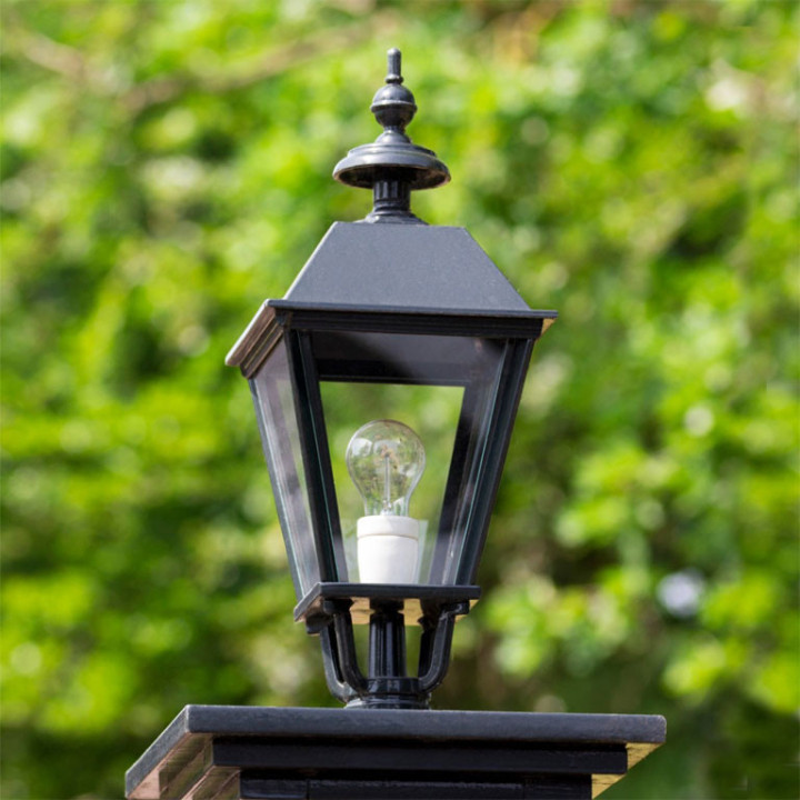 Lanterne carrée classique K6B Hauteur 55cm en aluminium 3 couleurs