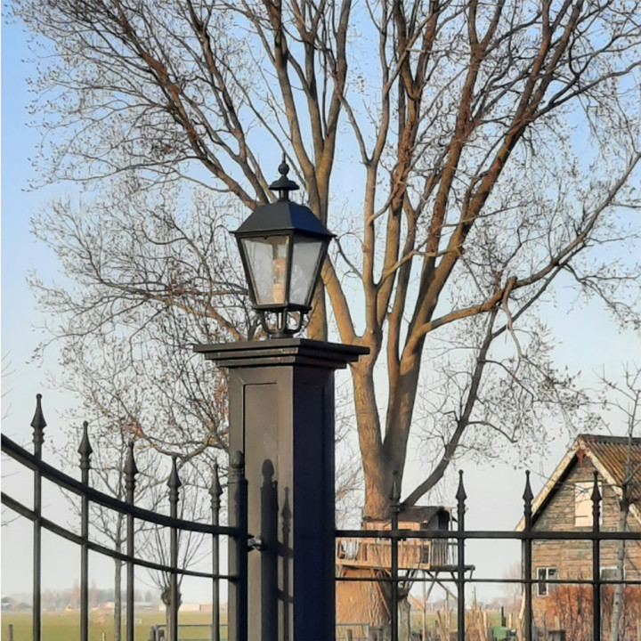 Lanterne carrée classique K6C Hauteur 60cm en aluminium 3 couleurs