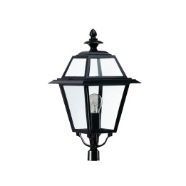Lanterne carrée classique vitrée K14 Hauteur 70cm en aluminium