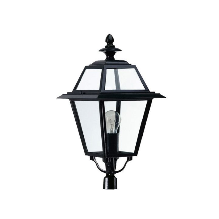 Lanterne carrée classique vitrée K14 Hauteur 70cm en aluminium