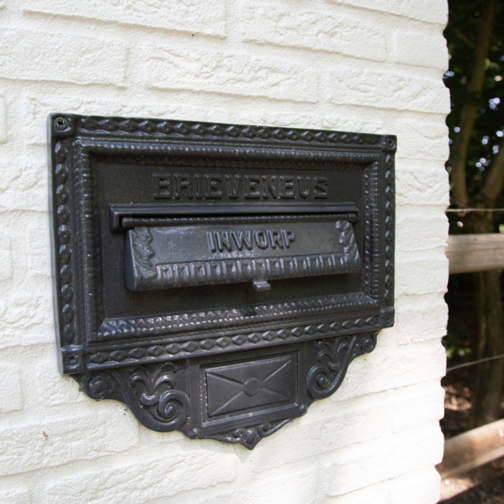Façade de boite aux lettres B3 en fonte d'aluminium largeur 41cm