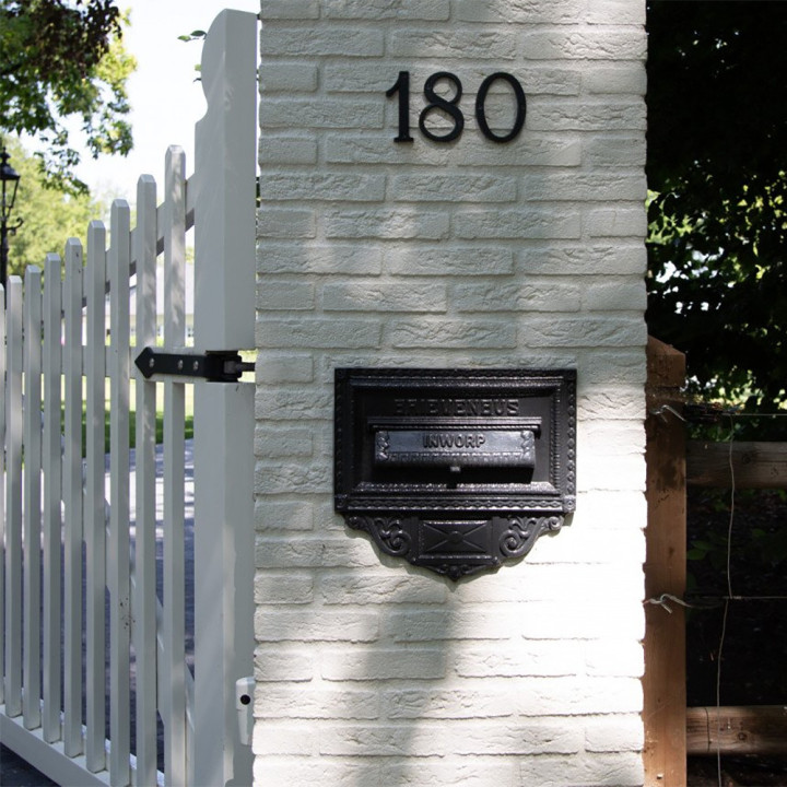 Façade de boite aux lettres B3 en fonte d'aluminium largeur 41cm