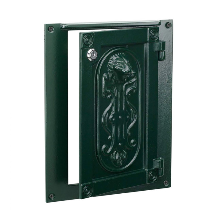 Façade de boite aux lettres pour paquets en fonte d'aluminium