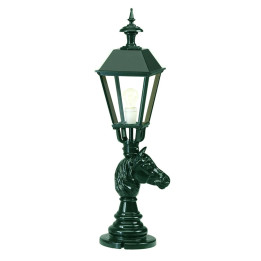 Luminaire CALIFORNIA carré sur potelet tête de cheval hauteur 90cm
