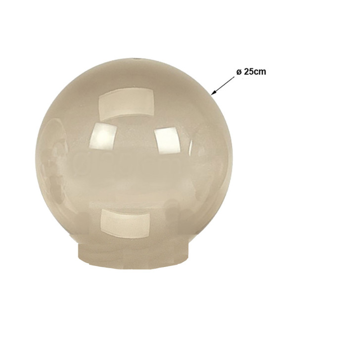 globes en plexiglas fumés Bol de rechange ø25cm, 30cm, 40cm, 50cm