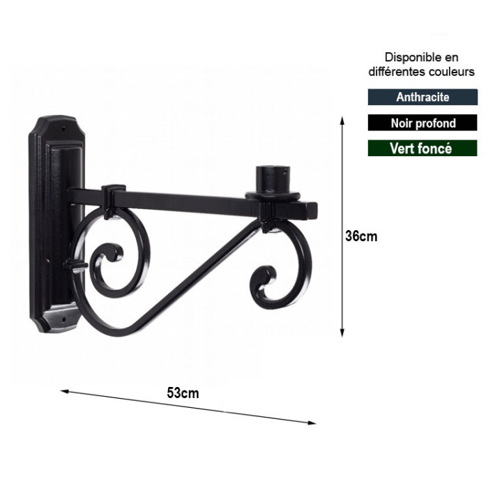 Console potence VAALS pour luminaire en applique murale lgr 53cm