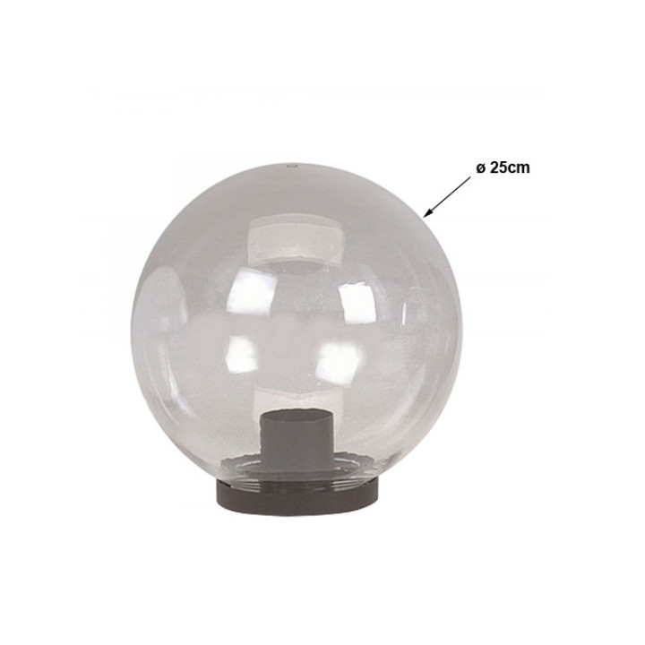 globes en plexiglas translucides bol de rechange ø 25cm à ø 50cm