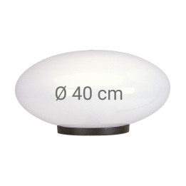 globes elliptiques ø40cm translucides fumés ou opaques htr 18cm