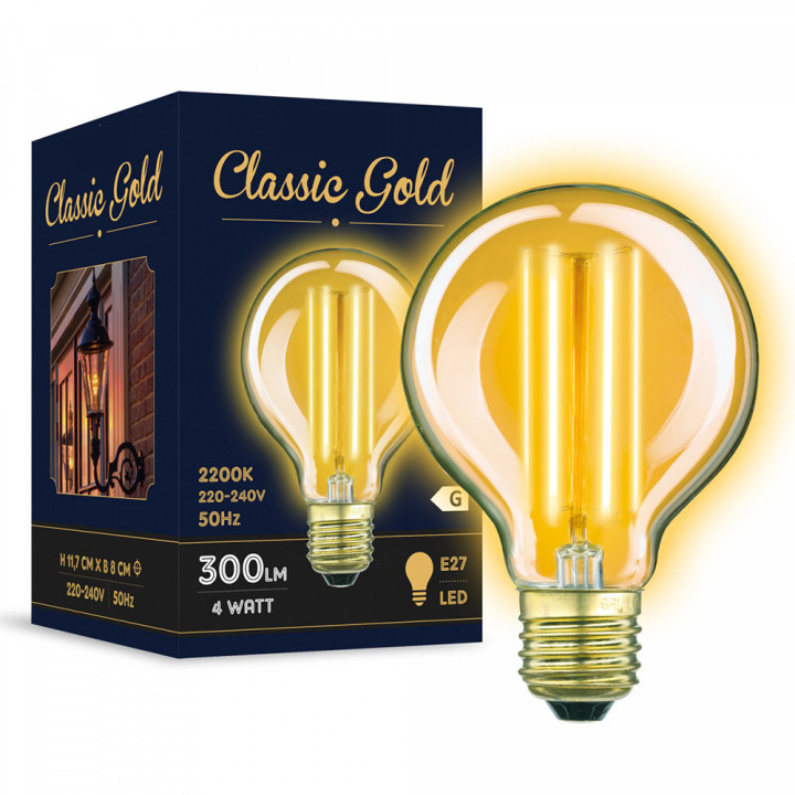 Ampoules avec filaments LED type Edison 4 watt couleur chaude