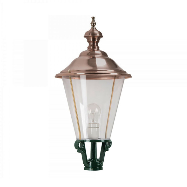 Luminaire TIMOR rond classique monté sur potelet alu H 105cm