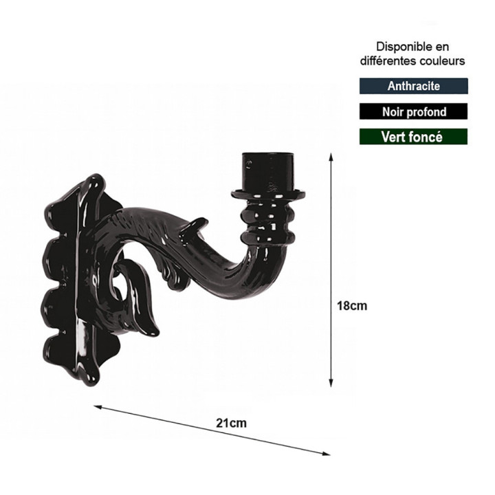 Console, potence HOORN profondeur 23cm en fonte d'aluminium