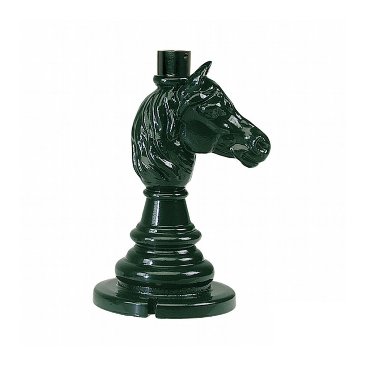 Potelet tête de cheval en aluminium H35cm pour lanternes standard