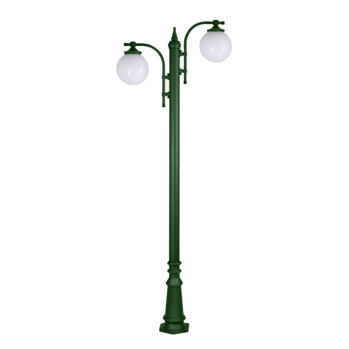 Lampadaire MADEIRA 2 lampes boule sphère ø25cm, hauteur 288cm