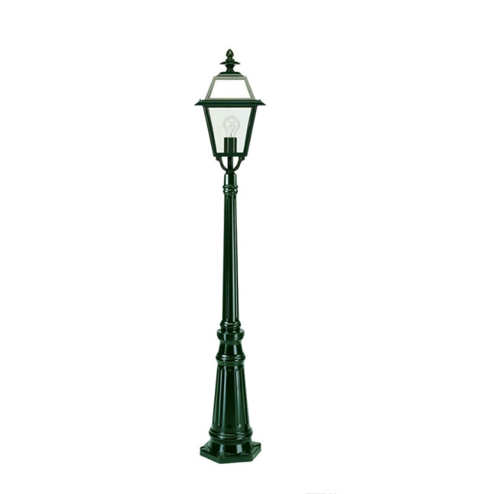 Lampadaire MAASEICK lanterne carrée ajourée 25x25cm, htr 151cm