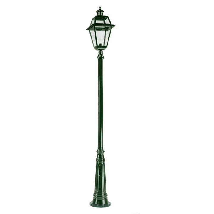 Lampadaire MAASTRICHT lanterne carrée ajourée 35x35cm, htr 283cm