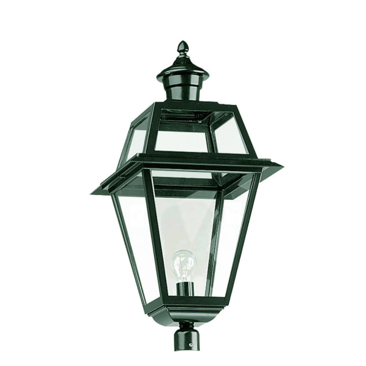 Lampadaire MAASTRICHT lanterne carrée ajourée 35x35cm, htr 283cm