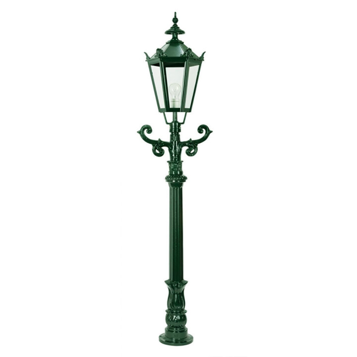 Lampadaire DE BEETS avec lampe hexagonale, support, poteau 1,75m