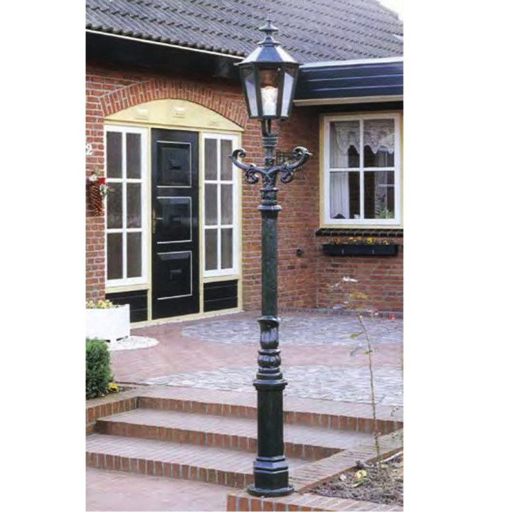 Lampadaire DE KENNEVER lampe hexagonale, support, poteau 2,25m