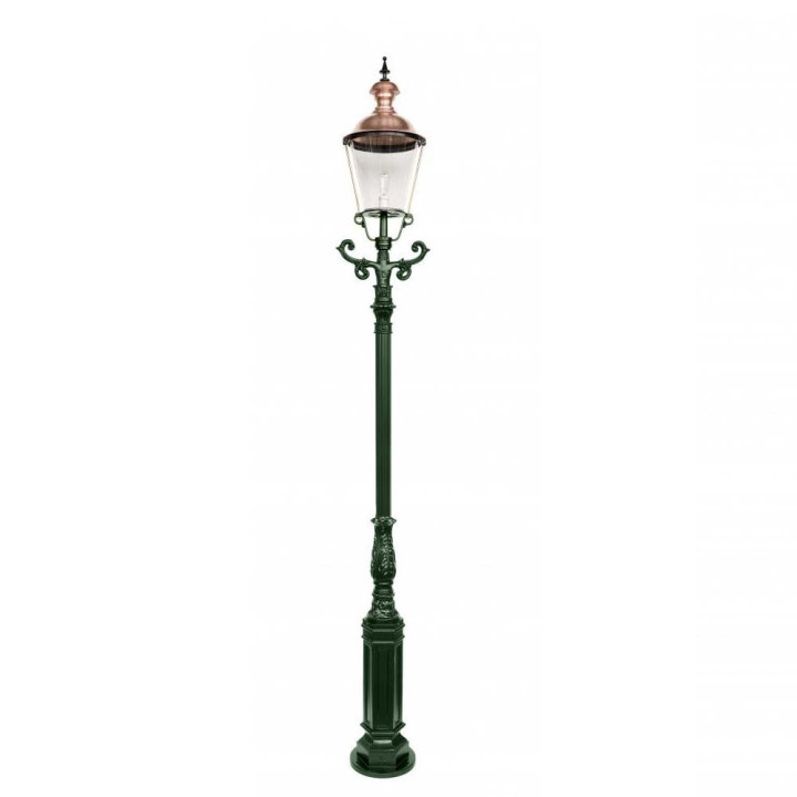 Lampadaire DUSSELDORF avec son luminaire rond classique 3,25m