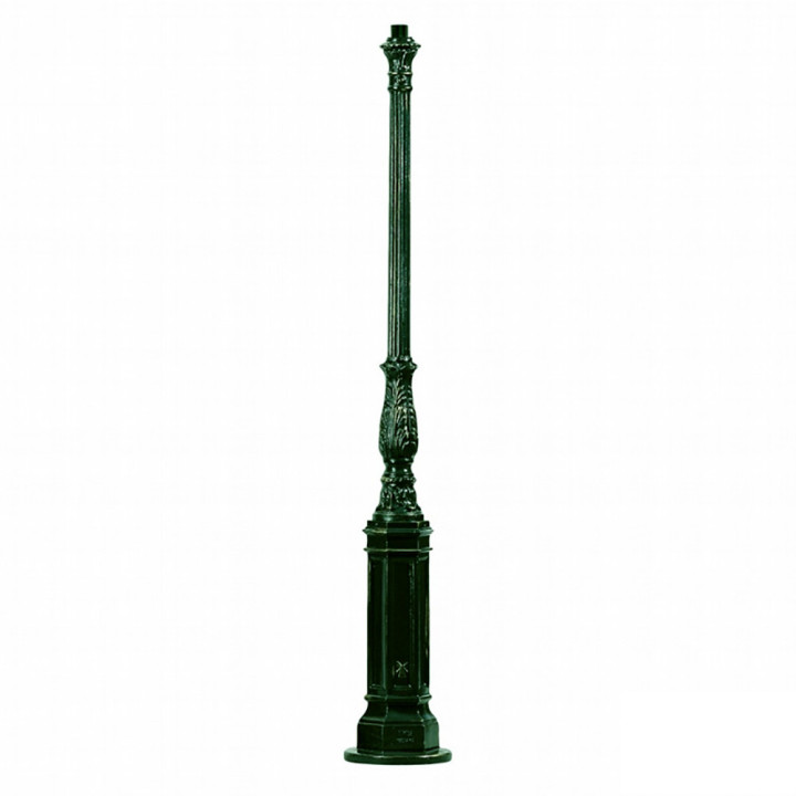 Luminaire DRESDEN avec lanterne carrée et poteau fonte d'alu 2,90m