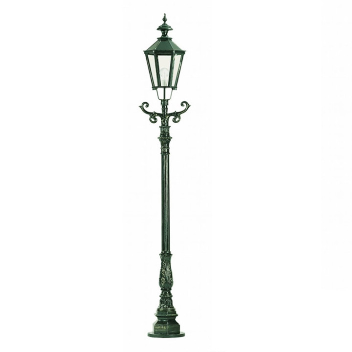Lampadaire HANNOVRE lampe hexagonale, support, poteau 2,64m