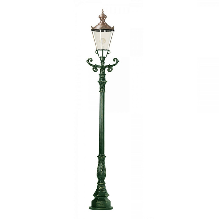 Lampadaire HAMBOURG avec son luminaire rond classique 2,60m
