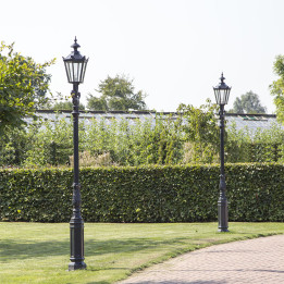 Lampadaire MAGDENBOURG lampe hexagonale, support, poteau 3,15m