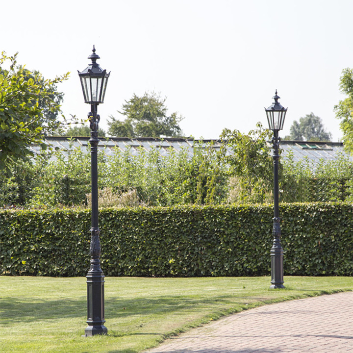 Lampadaire MAGDENBOURG lampe hexagonale, support, poteau 3,15m