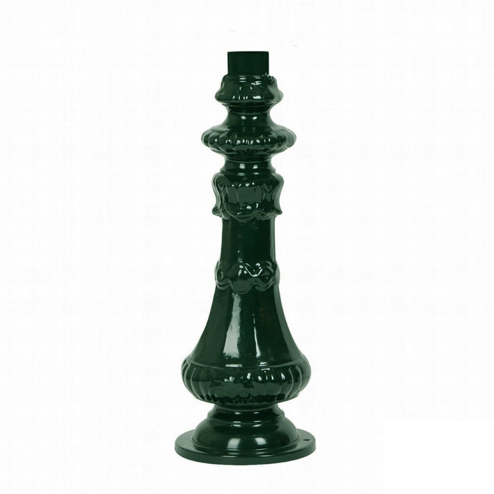 Lanterne BRIGHTON lampe carrée classique et potelet fonte 0,95m