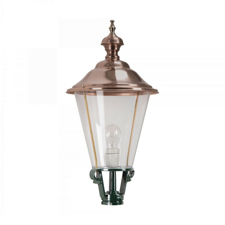 Lanterne OBERHAUSEN lampe ronde classique, potelet fonte 2,25m