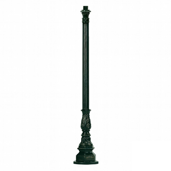 Lanterne OBERHAUSEN lampe ronde classique, potelet fonte 2,25m