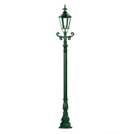 Lanterne SEIGBOURG lampe hexagonale classique et potelet 241cm