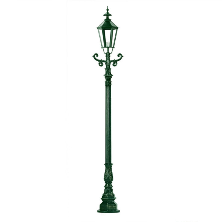 Lanterne SEIGBOURG lampe hexagonale classique et potelet 241cm