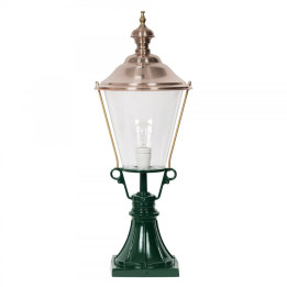 Lanterne KS204 lampe ronde classique sur pied en fonte d'alu 78cm