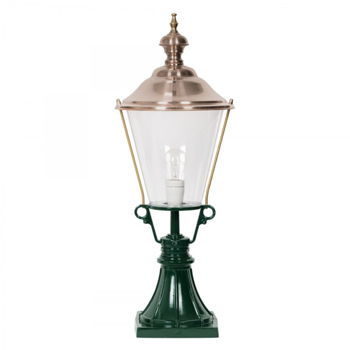 Lanterne KS204 lampe ronde classique sur pied en fonte d'alu 78cm