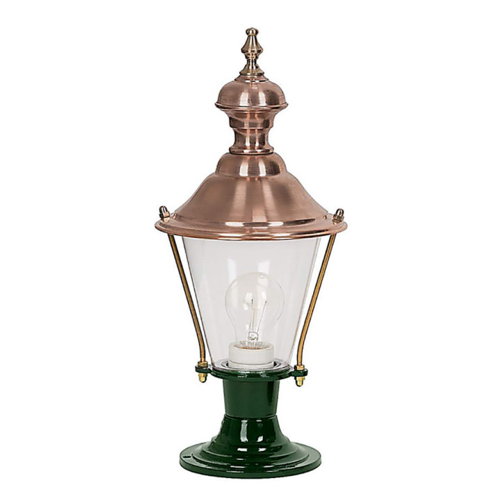 Lanterne C208 lampe ronde classique sur pied en fonte d'alu 46cm