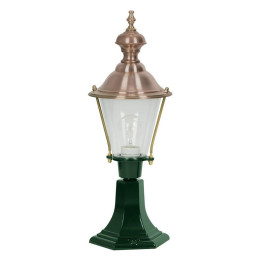 Lanterne D207 lampe ronde classique sur pied en fonte d'alu 56cm