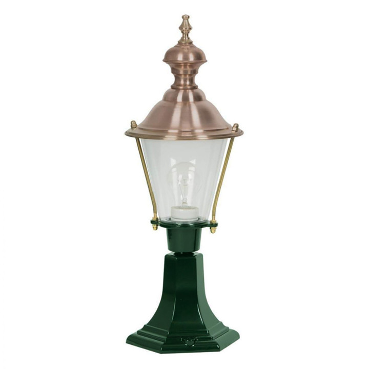 Lanterne D207 lampe ronde classique sur pied en fonte d'alu 56cm