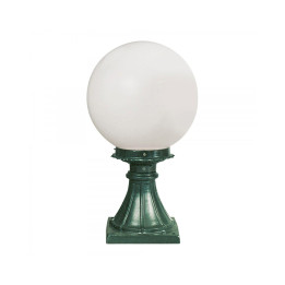 Lanterne R224 lampe sphérique globe opaque sur pied fonte 55cm